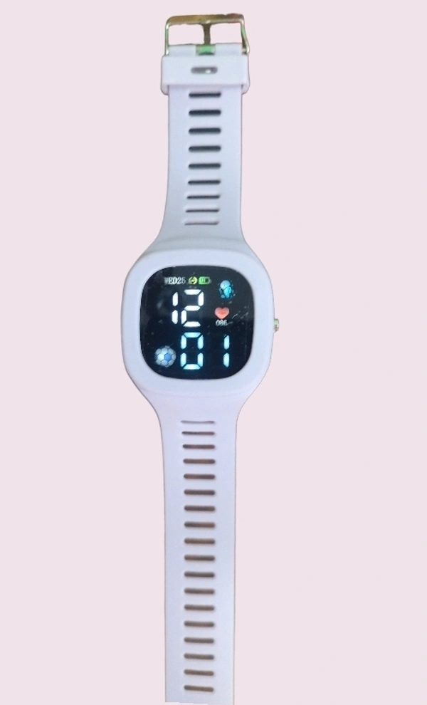 Digital Watch With Silicon Strap For Boys/girls  - Blue Chalk, Free