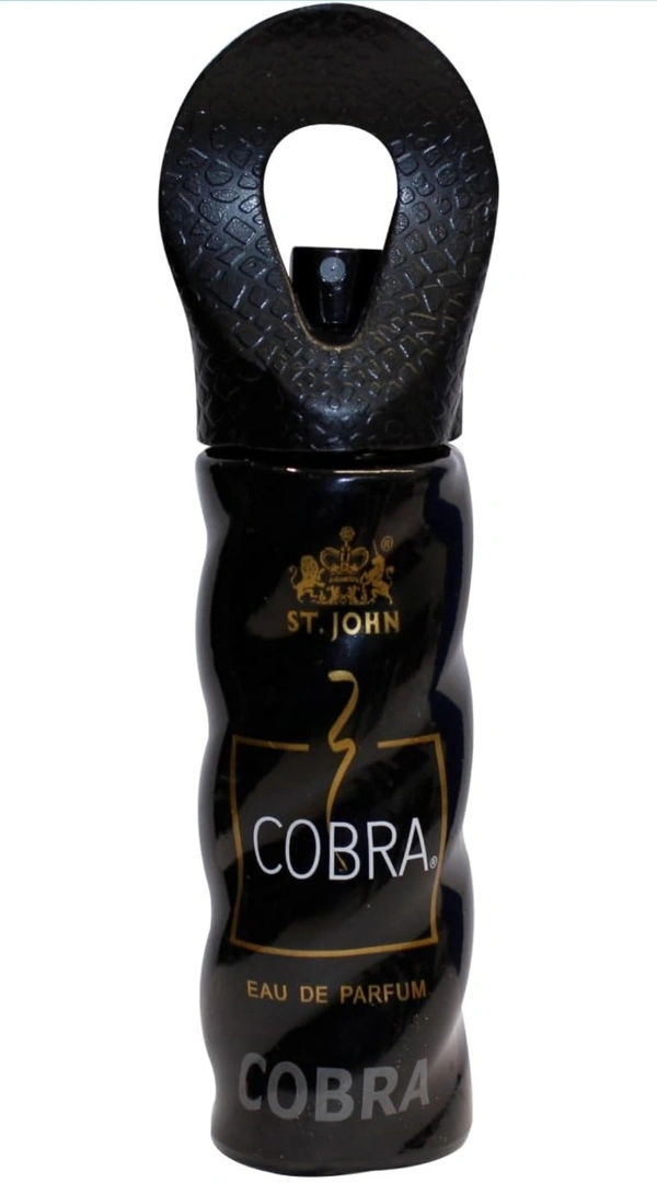 ST. JOHN COBRA Body Perfume For Men | Irresistible Scent Fresh & Soothing Good Fragrance Perfume For Men | Long Lasting Smell, Eau De Parfum - 30Ml - Black