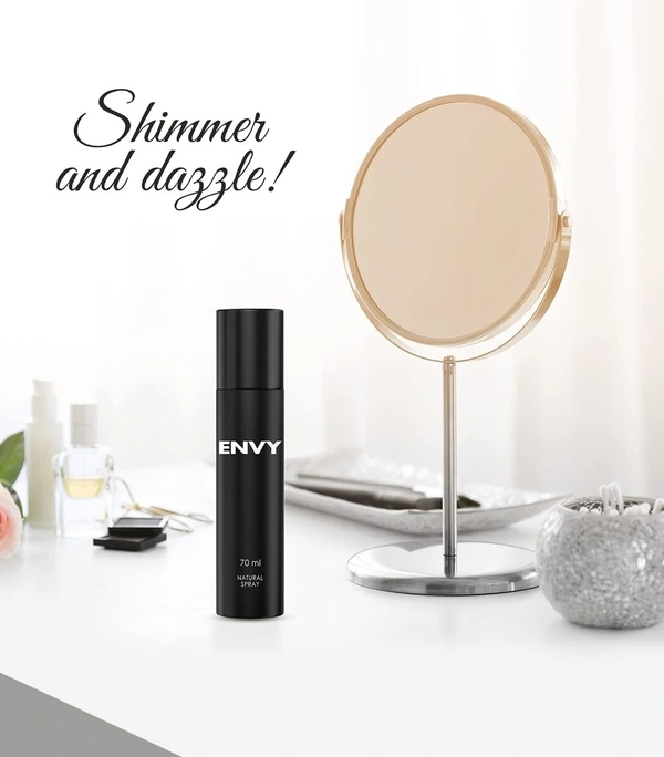 ENVY Natural Spray Perfume For Men - 60ML | Long Lasting Deodorant Body Spray for Men - Black, 1