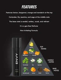 ENVY Natural Spray Perfume For Men - 60ML | Long Lasting Deodorant Body Spray for Men - Black, 2