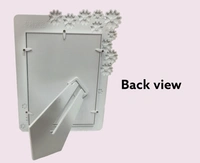 Very Beautifull Flower Glass Photo Frame  - White, 15cm×20cm
