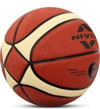 Nivia Engraver Basketball/Soft Rubberized Moulded/14 Panel/Suitable for Hard Surface/Match Ball/for Men/women /Basketball Size - 6 (Red) - 6, Red