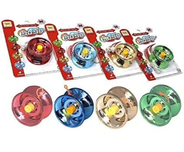 Fine Quality High Gloss and high Speed Metal YoYo Spiner Toy 1 Piece Make in India - Blue