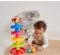 Rk Sports Toy Imagine RAMP ROLL, 5 Layer Ball Drop and Roll Swirling Tower for Toddler|3 Puzzle Rattle Balls Monkey Face at The Top|Non Toxic Material| Stack,Drop and Go Ball Ramp Toy Set (Multicolor)9370%off70%off - Big