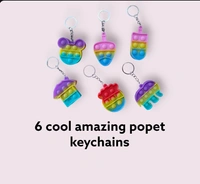 6 Beautifull Popet Key Chains - 6, 1