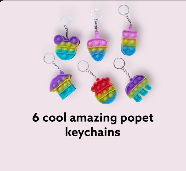 6 Beautifull Popet Key Chains - 6, 1