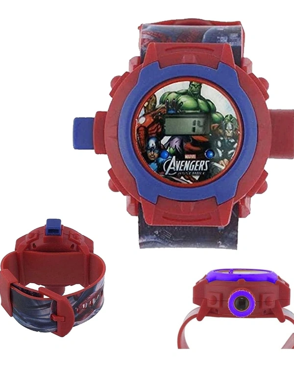 Watch for Boys and Girl Digital 24 Images Avengers Projector Watch (Unisex Kids Watch, Assorted Design)(Age 3+ Years) Colour:Multicolour