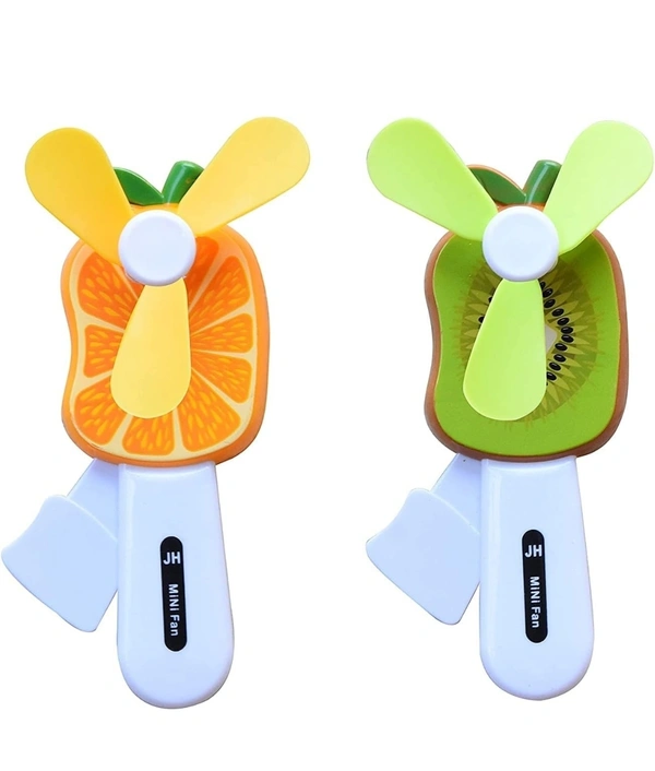Fruit Fan /Hand Pressure Mini Fan Fruit Shape Cute Squeeze Toys/Cool Summer Fan/Fan Without Battery/Kids Fan Toys(Multi Color) - 1