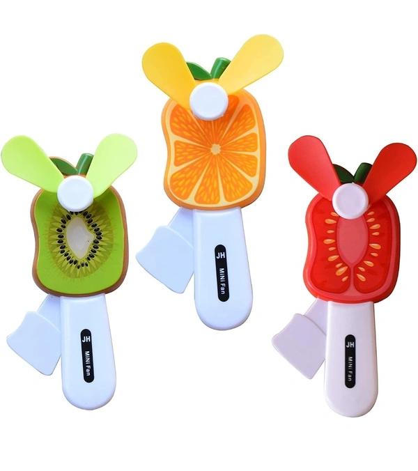 Fruit Fan /Hand Pressure Mini Fan Fruit Shape Cute Squeeze Toys/Cool Summer Fan/Fan Without Battery/Kids Fan Toys(Multi Color) - 1