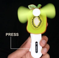 Fruit Fan /Hand Pressure Mini Fan Fruit Shape Cute Squeeze Toys/Cool Summer Fan/Fan Without Battery/Kids Fan Toys(Multi Color) - 2