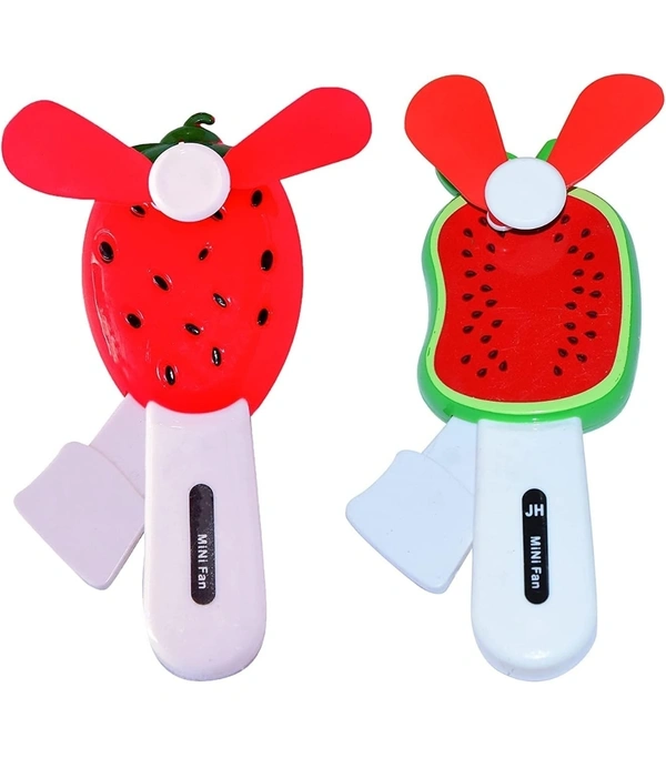Fruit Fan /Hand Pressure Mini Fan Fruit Shape Cute Squeeze Toys/Cool Summer Fan/Fan Without Battery/Kids Fan Toys(Multi Color) - 2