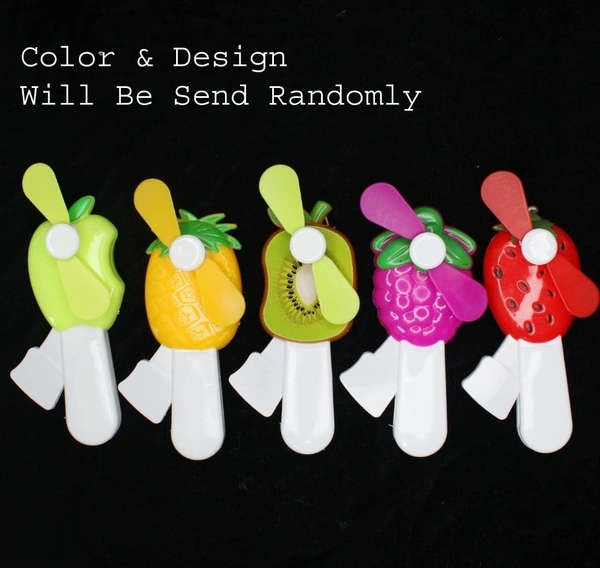 Fruit Fan /Hand Pressure Mini Fan Fruit Shape Cute Squeeze Toys/Cool Summer Fan/Fan Without Battery/Kids Fan Toys(Multi Color) - 2