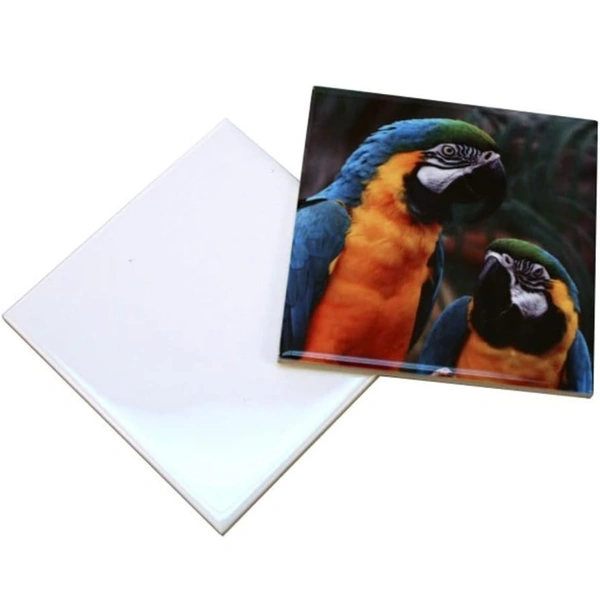 Rksports Ceramic Customisable Super Glossy Tiles  - White, 2, 4*4