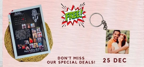 Glass Photo From With A Free Wooden Keychain - 1, 8", Glass