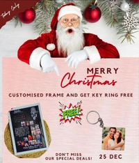 Glass Photo From With A Free Wooden Keychain - 1, 8", Glass