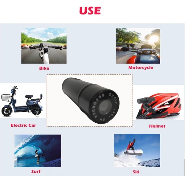 Waterproof Motorcycle Dash Cam - HD 1080P WiFi Action Camera with 120° Wide-Angle Lens for Motorcycles & Bicycles