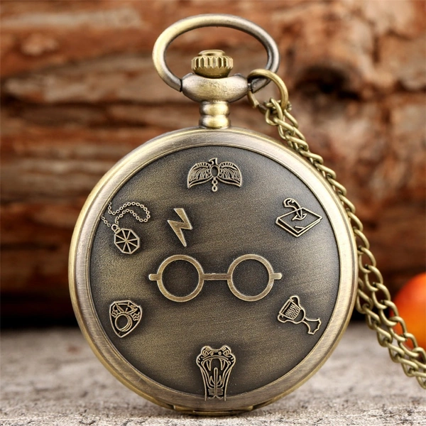 Harry Classic Quartz Pocket Watches | Retro Necklace Pendant with Fob Chain for Men, Women & Kids Clock