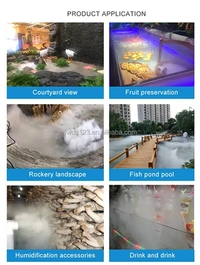 12 LEDs Mist Maker Fogger Halloween Water Air Atomizer Humidifier Fountain Pond