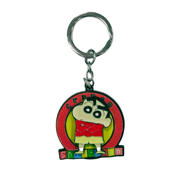 Shinchan - Zinc Alloy Rotating Keychain – Stylish 360° Spinner Key Ring for Car, Bike & Home Keys