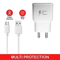 Qualcomm quick charge 3.0 for Samsung Galaxy S20 FE Charger Original Adapter Like Mobile Charger | Type-C Charger Cable Fast Charging Mobile Charger | Fast Charger | Android Charger with 1 Meter USB Type-C Charging Data Cable (3.1Amp,CCSMG, WHITE)