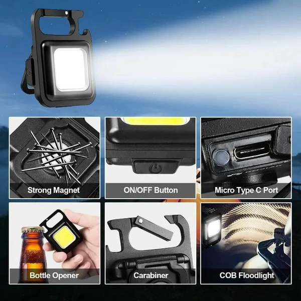 Cob Rechargeable Keychain Light