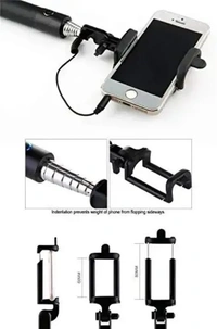 Selfie Sticks with Aux Wire for All Smart Phones Cable Selfie Stick