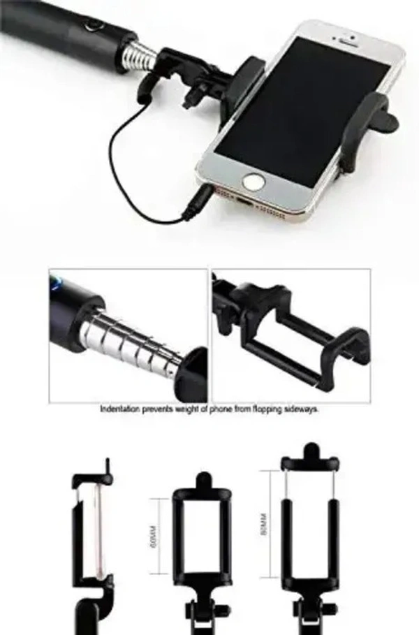 Selfie Sticks with Aux Wire for All Smart Phones Cable Selfie Stick