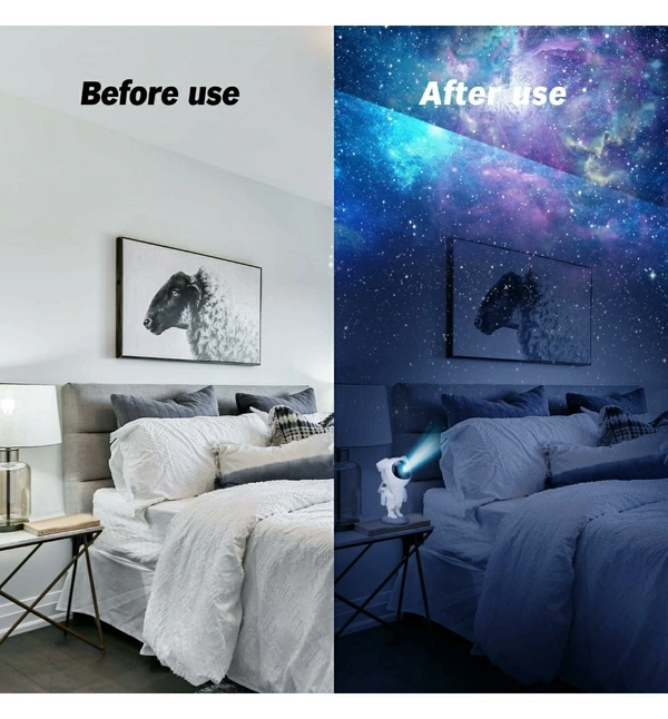 Astronaut Galaxy Projector - White