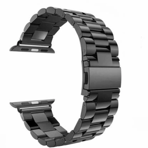 Steel Metal Chain Strap For Ultra Watch 49 Mm, Series 8 / 7 45 Mm, Series 6 / 5 / 4 44 Mm Smart Watch Strap (Black)