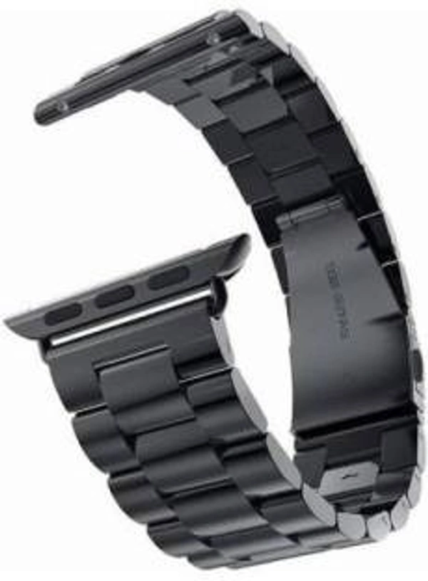 Steel Metal Chain Strap For Ultra Smart Watch 49 Mm, Series 8 / 7 45 Mm, Series 6 / 5 / 4 44 Mm Smart Watch Strap (Black)