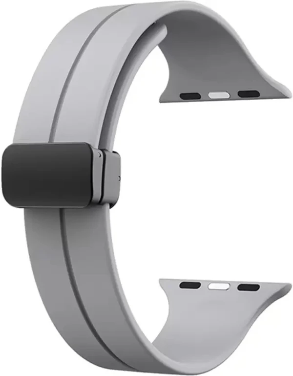 Magnetic Smart Strap Compatible with iWatch Strap 38mm 40mm and 41mm Perfact Fit for iWatch Ultra SE2 SE Series 8 7 6 5 4 3 2 1 Smart Watch Strap  (Grey)