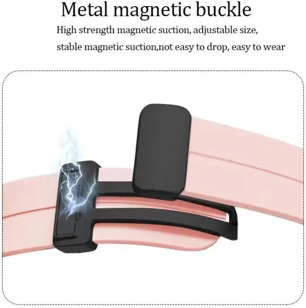 Magnetic Band Compatible with ultra smart Watch Strap 38mm 40mm and 41mm for iWatch Ultra SE2 SE Series 8 7 6 5 4 3 2 1 Smart Watch Strap  (Pink)