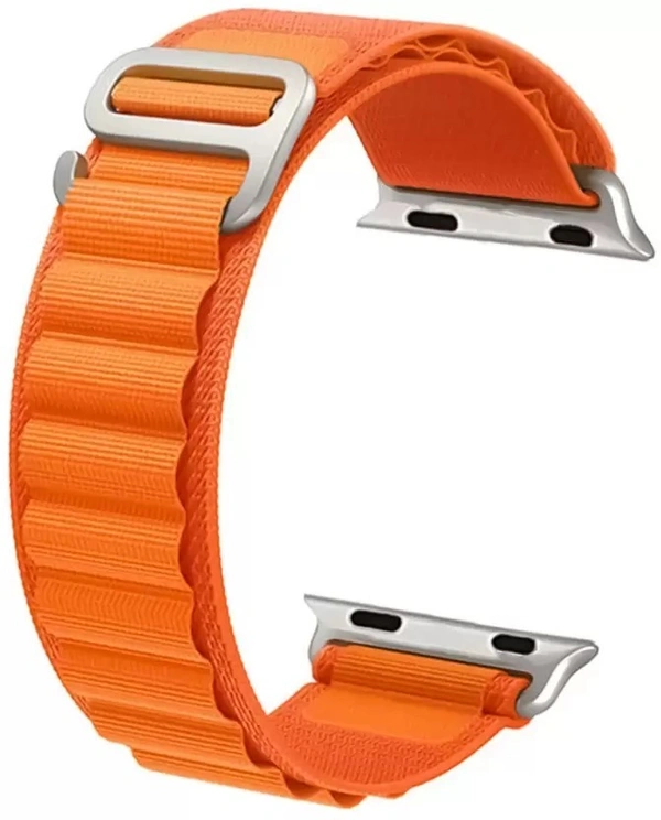 Alpine Smart Watch Strap Compatible with iWatch 49mm 45mm 44mm and 42mm Perfect Fit for Ultra SE2 SE Series 8/7/6/5/4/3/2/1 iWatch Smart Strapband for Men Women Smart Watch Strap  (Orange)