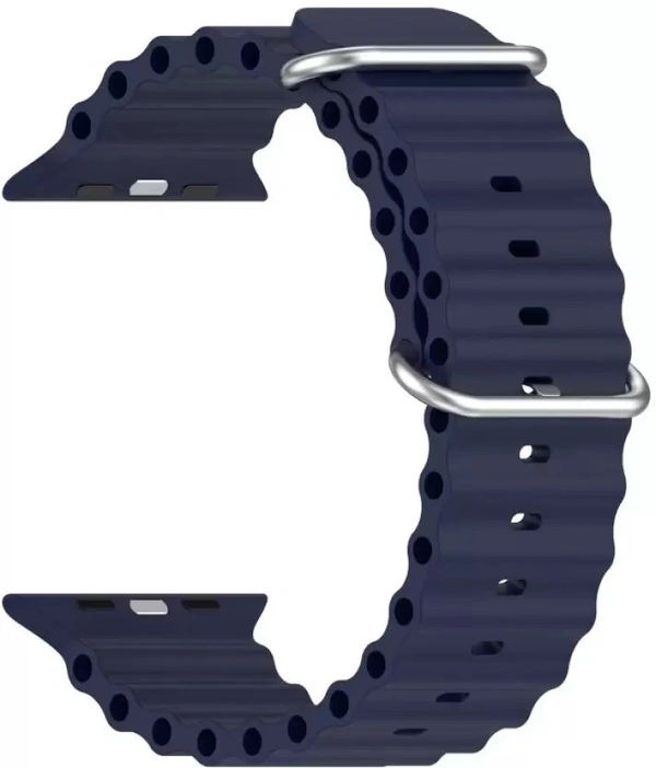 Silicone Ocean Band Compatible with ultra smart Watch Strap 38mm 40mm 41mm for iWatch Ultra SE2 SE Series 8 7 6 5 4 3 2 1 iWatch Strapband for Men Women Smart Watch Strap  (Blue)