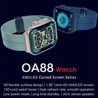 OA88 Smartwatch 1.96 Inch AMOLED Ultra Clear Screen 3D Flexible Surface Design