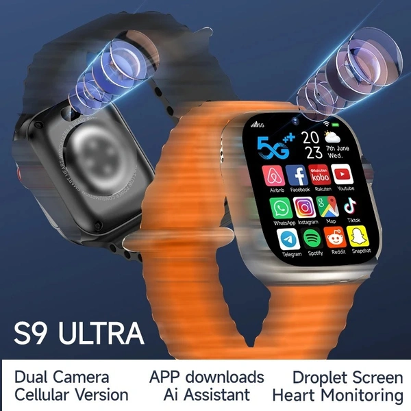 4g Ultra Smart watch Dual camera video call android gps sim card wifi S9 s8 ultra 4g Ultra smart watch