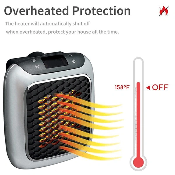 Mini Heater Electric Heater Remote  Fan Household Wall Handy Heating Stove Radiator Warmer Machine for Winter