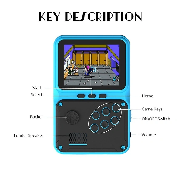 M30 MINI Portable Game Console 2.8 Inch Handheld Game Players 4GB 1500+ Free Retro Games 
