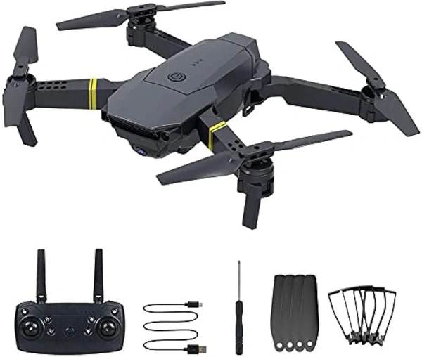 998 Drone brushless 5G FPV With video Con 1080 HD Camera, dual camera dual battery - Black