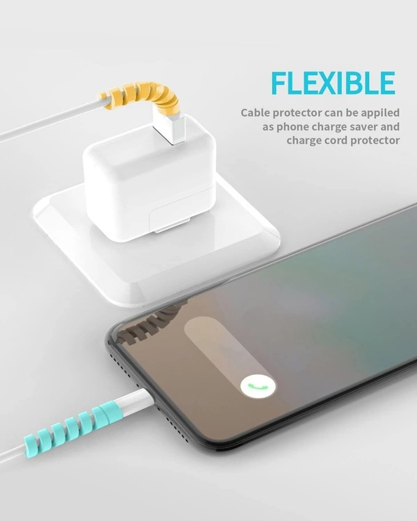 Charger Spiral Charger Cable Protectors for Wires Data Cable Saver Charging Cord Protective 
