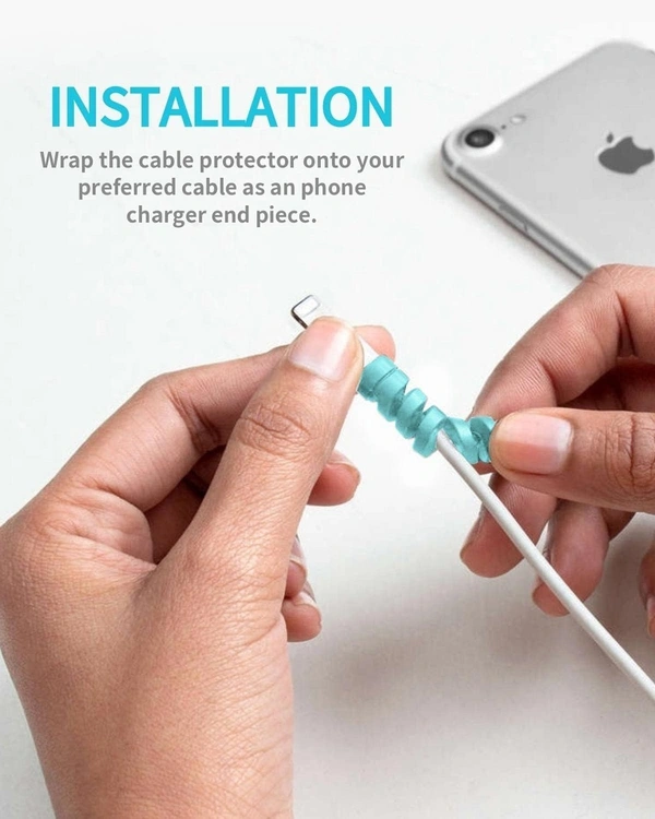 Charger Spiral Charger Cable Protectors for Wires Data Cable Saver Charging Cord Protective 