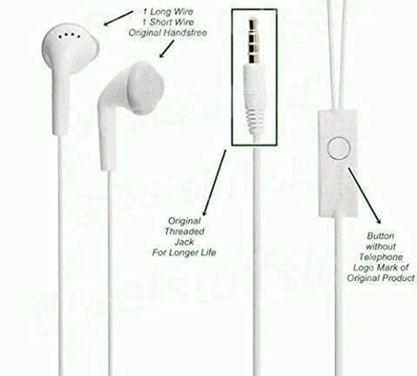 YS Earphones with Ultra Bass & Dolby Sound 3.5mm Jack for All Samsung,/Anroid/iOS Devices - (White)