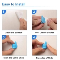 Thumb Cable Clips,Cord Holder Multi-Functional Wall Hooks Cable Organizer Cable Management for Desk Home Office Car (Pack 1)