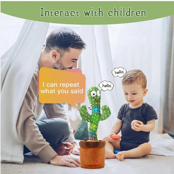 Dancing Cactus Plush Toy Cartoon Factory Cheap Cactus Singing Dancing Talking Toys for Kids