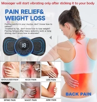 Body Massager Machine for Pain Relief Wireless Massager 8 Mode & 19 Strength Level EMS Massager Mini Massager Butterfly Massager for Shoulder Legs Massage Neck Massager Mini Back Massager