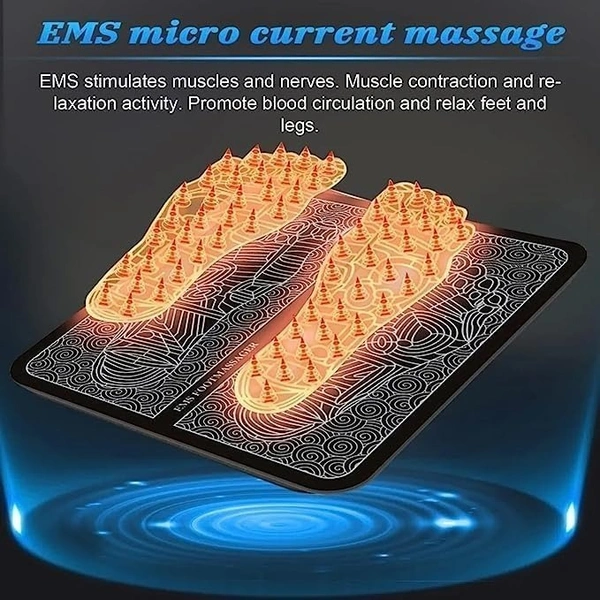 Mini Massage Machine mini massager portable rechargeable full body massager for pain relief with 8 Mode Ems neck cervical massager (FOOT-MASSAGER-COMBO-1) (FOOT MASSAGER)
