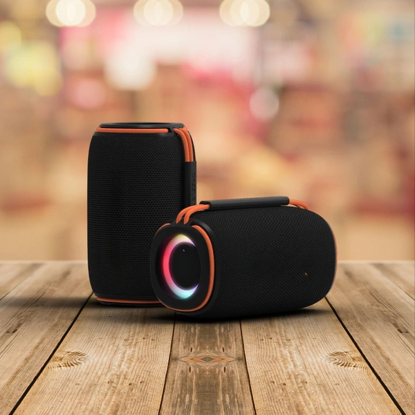 Aibimy MY-266BTS Waterproof Bluetooth Speaker with RGB Lights, IPX6, TWS, and Long Battery Life