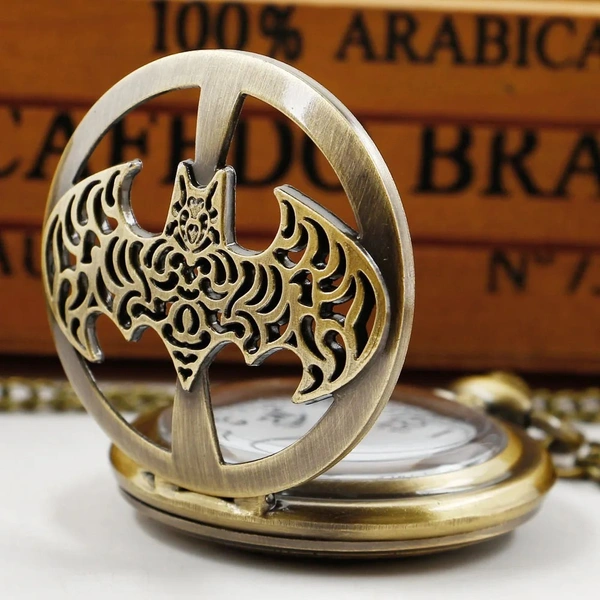 New Bronze Hollow Eagle Quartz Pocket & Fob Watch | Steampunk Vintage Charm Necklace with Chain | Unisex Design clock