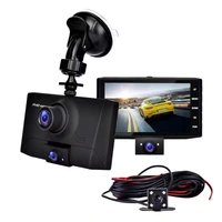 3 Channel Vehicle Driving Recorder | 4.0 Inch HD Screen, 1080p Dash Cam with Motion Detection