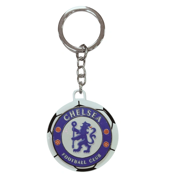 Chelsea F.C. - Zinc Alloy Rotating Keychain – Stylish 360° Spinner Key Ring for Car, Bike & Home Keys